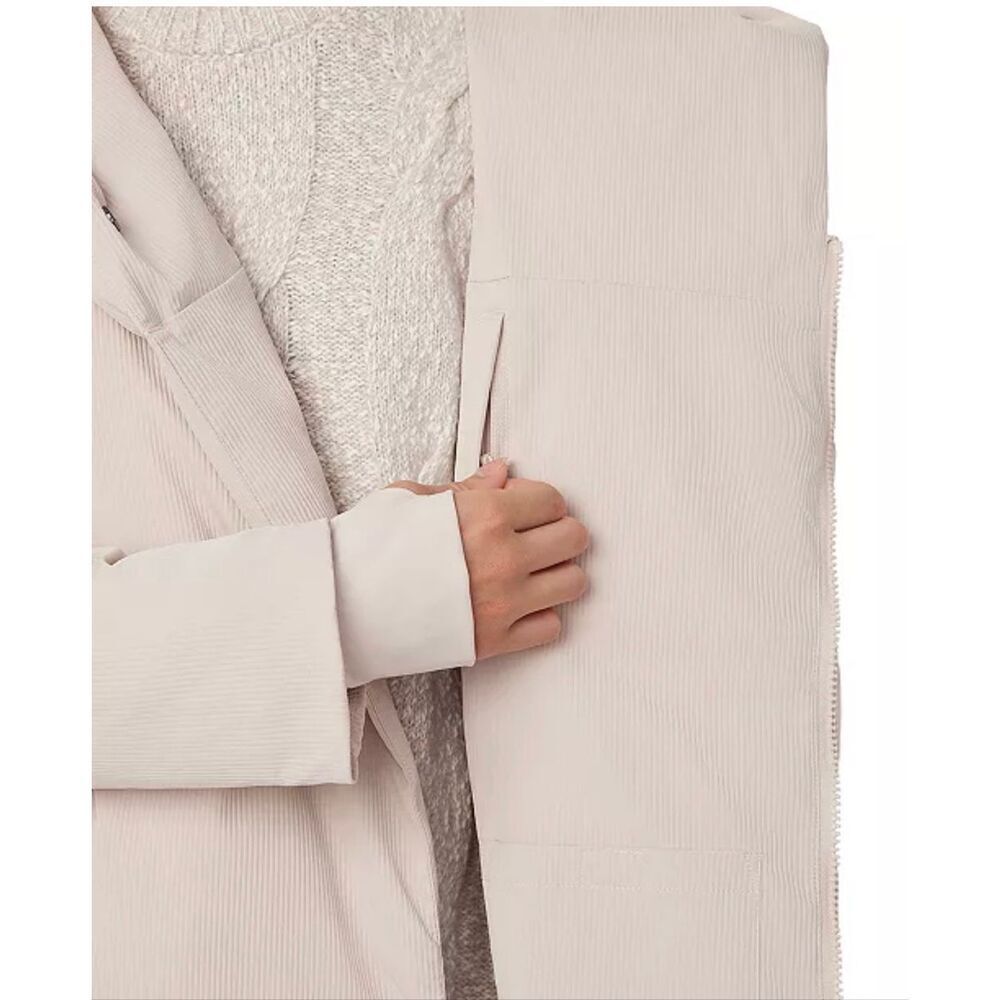 Frank & Oak The Corduroy Comfort Hygge Insulated Puffer Coat Slate Cream XL - Picture 6 of 9